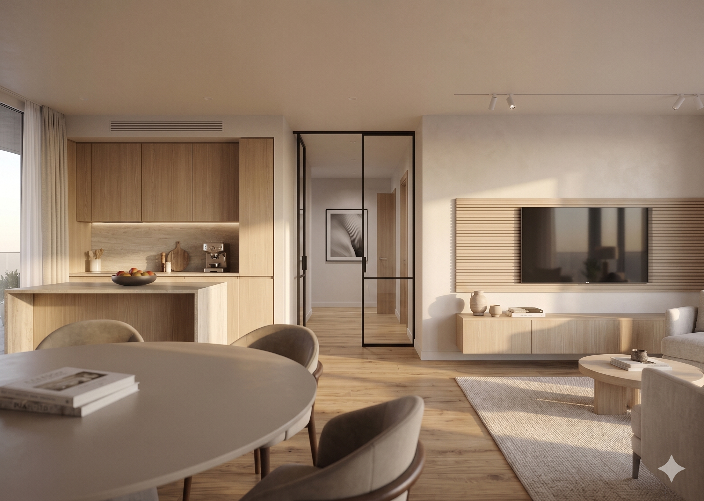 Cocina y salón